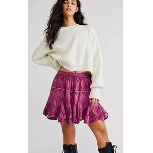 Free People Pink Mini Skirt